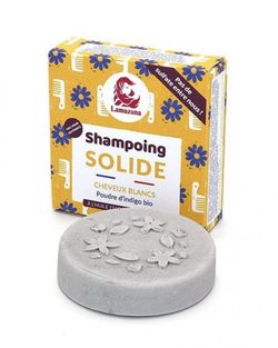 Lamazuna Tuhý šampón pre šedivé vlasy indigo (70 g)