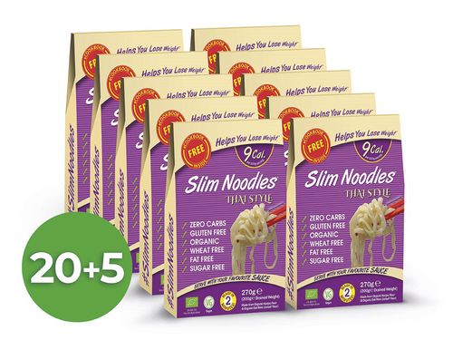 Výhodný balíček konjakových thajských rezancov Slim Pasta v náleve (25 ks)