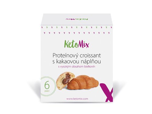 Proteínový croissant s kakaovou náplňou 6 x 50g