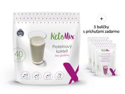 KetoMix Proteínový kokteil (40 porcií) 1 200 g Druhá príchuť koktailu: káva, Prvá príchuť koktailu: čokoláda, Tretia príchuť koktailu: jahoda