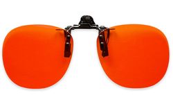 Oranžové klipy na okuliare blokujúce modré svetlo