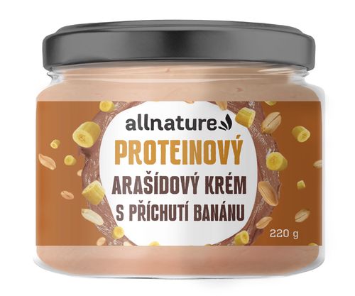 Allnature Arašidový proteín krém – príchuť banán 220 g