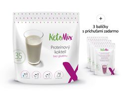 Proteínový kokteil KetoMix 1050 g (35 porcií) Druhá príchuť koktailu: ananás, Prvá príchuť koktailu: pistácia, Tretia príchuť koktailu: pistácia