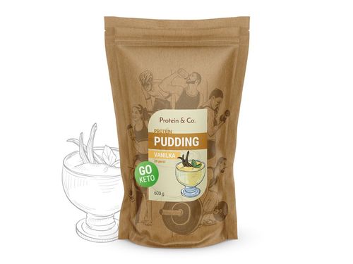 Protein&Co. Keto proteínový pudding Váha: 600 g, Príchut´: Vanilka