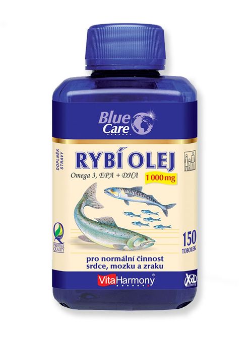 BlueCare Rybí olej (Omega 3) 1000 mg - 150 tob.