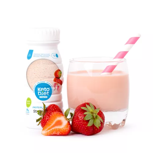 Proteínové smoothie – príchuť jahoda (200 ml – 1 porcia)