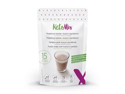 KetoMix Proteínový kokteil s Acetyl-L-karnitínom s príchuťou vanilka-jahoda (15 porcií)