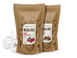Protein&Co. NATURAL WHEY prémiový proteín bez chémie 2 kg Príchuť 1: Pure raspberry, Príchuť 2: Italian cocoa