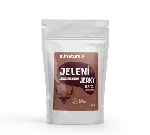 Allnature Jelenie jerky s divokým korením 25g