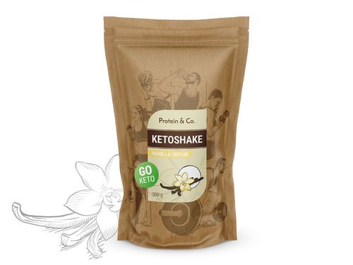 Protein&Co. Ketoshake - proteínový diétny koktail Príchut´: Vanilla dream, Množstvo: 500g