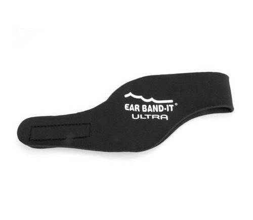 Ear Band-It® Ultra Čierná Čelenka na plavanie Veľkosť čelenky: Velká (10 - 99 rokov)