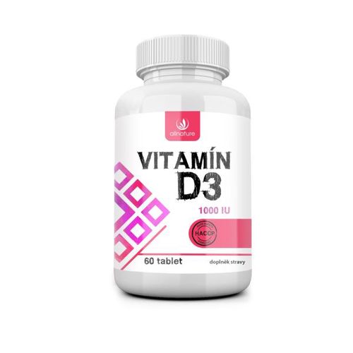 Allnature Vitamín D3 - 1000 IU - 60 tbl.