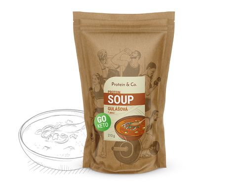 Protein&Co. Keto proteíová polievka Príchut´: Gulášová polievka, Množstvo: 210g