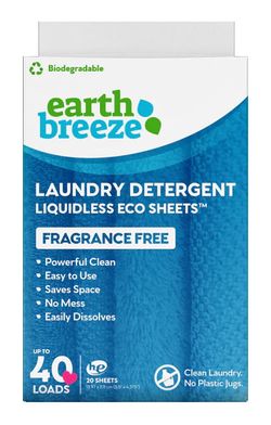 Earth Breeze - pracie pásky Bez parfumácie - 60 pracích dávok