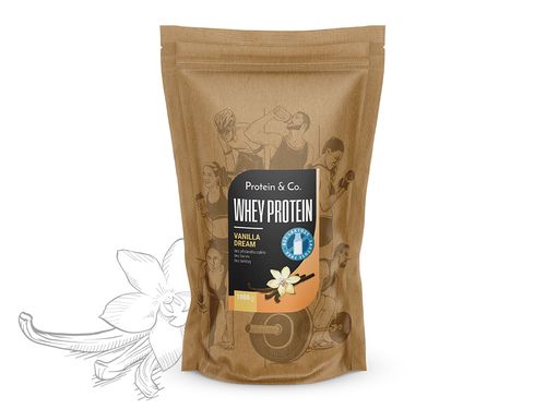 Protein&Co. Bezlaktózový CFM Whey Príchuť: Vanilla dream, Váha: 1000 g