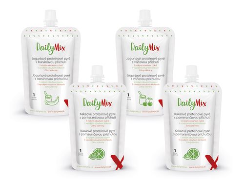 DailyMix Proteínové pyré – mix príchutí (3+1 zadarmo)