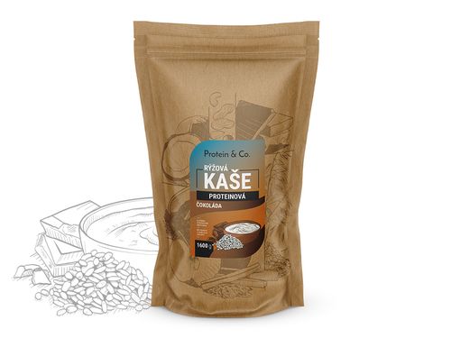 Protein&Co. Proteínová ryžová kaša 1600 g Príchut´: Čokoláda