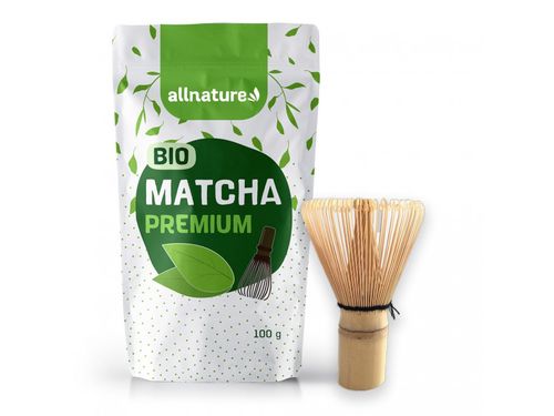 Allnature Matcha Tea 100g & Japonská metlička