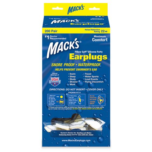 Mack's Pillow Soft® White Silikónové štuple do uší Veľkosť balenia: 200 párov