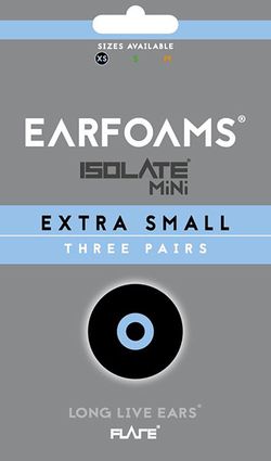 Earfoams® Isolate MiNi náhradné vankúšiky - 3 Páry Veľkosť: XS