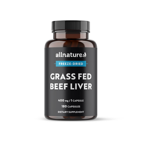 Allnature Grass Fed Beef Liver 180 cps