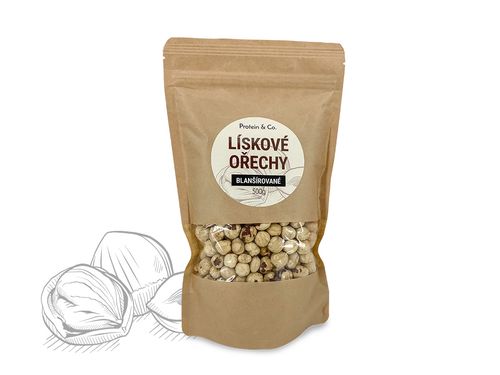 Protein&Co. Lieskové oriešky blanšírované Váha: 500 g