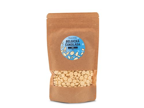 Protein&Co. Biela belgická čokoláda (pecky) Váha: 500 g