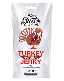 Fine Gusto Nature Fine Gusto sušené morčacie mäso – 4 príchute Váha: 50 g, Příchuť: Přírodní