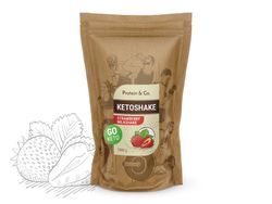 Protein&Co. Ketoshake - proteínový diétny koktail Príchut´: Strawberry milkshake, Množstvo: 1000g
