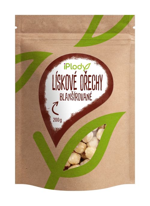 iPlody Lieskové orechy blanšírované, pražené (200 g)