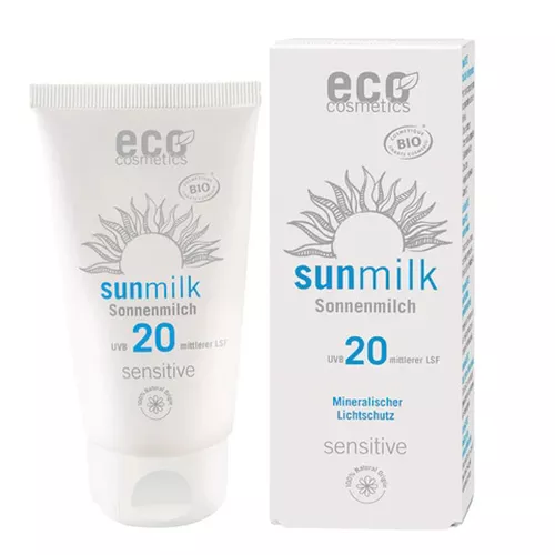 Eco Cosmetics Opaľovacie mlieko SPF 20 Sensitive BIO 75 ml